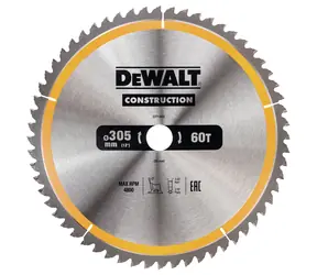 DeWalt DT1960 / Pilový kotouč pro kotoučové pily / Průměr 305x30 mm / Šířka řezu 2.0 mm / Počet zubů 60