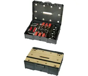Bessey STC-S-MFT / Rychloupínací systainer / s dřevěnou vložkou vč. 20 otvorů