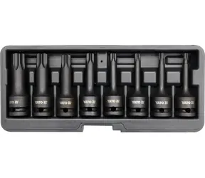 YATO YT-1065 / Sada rázových nástavců 8 ks / T30-T80 torx / CrMo