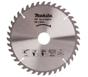 Makita D-03919 / Pilový kotouč na dřevo / Průměr 185 mm / 40 zubů