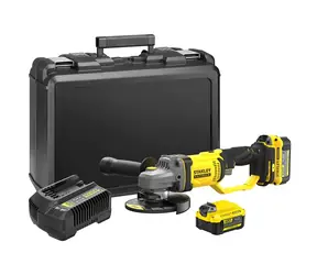 Stanley SFMCG400M2K / Aku úhlová bruska / 125mm / Li-Ion / 18V / 8500 ot-min / 2x 4Ah