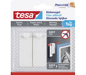 Tesa Powerstrips® 77773 Nalepovací hřebík na tapety a omítku / Nosnost 1 kg