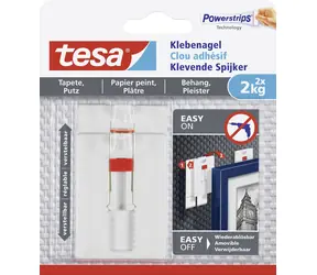 Tesa Powerstrips® 77777 Nalepovací hřebík na tapety a omítku / Nosnost 2 kg