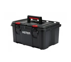 Keter Stack'N'Roll toolbox černá / Kufr na nářadí / 525 x 345 x 260 mm