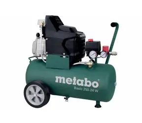Metabo BASIC 250-24 W / kompresor / 1500W / Tlak 8 bar / 2.850 ot-min / Nádoba 24 l / Sací výkon 200 l-min