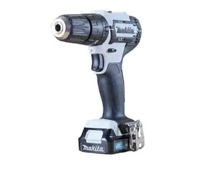 Makita HP333DSAW bílá / Aku příklepová vrtačka / Li-ion / 12V / 1.700 ot-min / 1x 2.0Ah / 1x nabíječka DC10SB / kufr