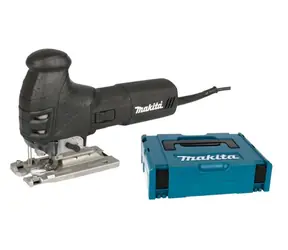Makita 4351FCTJB černá / Přímočará pila s regulací předkyvem a světlem / Zdvih: 26mm / 720W / systainer 