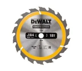 DeWalt DT1938 / Pilový kotouč pro pily / Průměr 184x16 mm / Šířka řezu 2.6 mm / Počet zubů 18