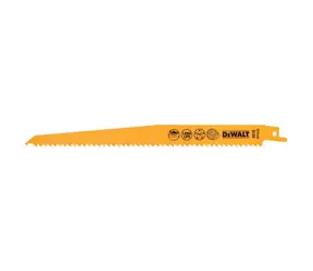 DeWalt DT2349 / Bimetalové pilové listy / demoliční na dřevo s hřebíky / Délka čepele 228 mm / 5ks