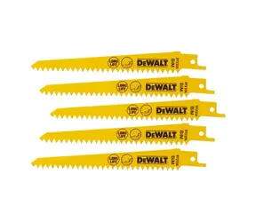 DeWalt DT2356 / Bimetalové pilové listy / na omítky bez úlomků / Délka čepele 152 mm / 5ks