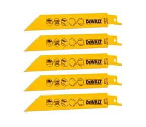 DeWalt DT2384 / Bimetalové pilové listy / na kov & plech & trubky a profily do 1.5mm / Délka čepele 152 mm / 5ks