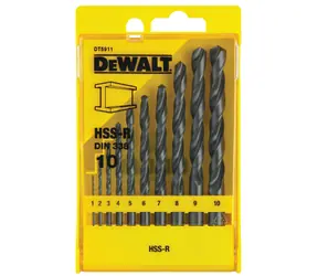 DeWalt DT5911 / Sada vrtáků do kovu / HSS-R / 1-10 mm / 10 ks 