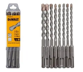 DeWalt DT60300 / Sada 8ks vrtáků do betonu / SDS-Plus / 6/7/8/10 mm
