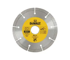 DeWalt DT3711 / Segmentový diamantový kotouč / Průměr 125x22.2 mm / Šířka 1.8 mm / Počet segmentů 9