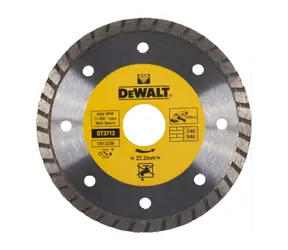DeWalt DT3712 / Diamantový kotouč Turbo / Průměr 125x22.2 mm / Šířka 2.2 mm