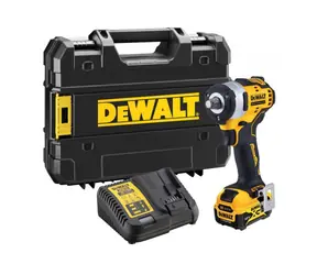 DeWalt DCF901P1 / Aku Rázový utahovák 1/2" / 12V / 2850 ot-min / 340 Nm / 1x 5.0Ah / nabíječka / kufr