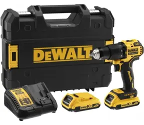 DeWalt DCD709S2T / Aku příklepová vrtačka / 18V XR / 2x 1.5 Ah / 65 Nm / nabíječka / kufr