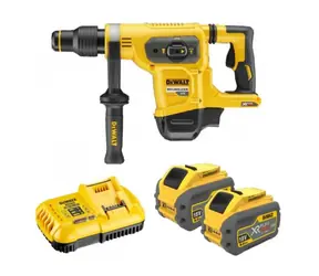 DeWalt DCH481X2 / Aku kombinované kladivo / SDS Max / 54V/18V XR / 3150 úderů-min / 6.1J / 2x 9Ah / nabíječka / kufr