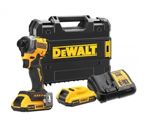 DeWalt DCF850D2T / Aku rázový utahovák / 18V / Upínání: 1/4" / 3250 ot-min / 2x 2Ah / nabíječka / kufr