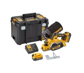 DeWalt DCP580P2 / Aku hoblík / 18V / 15.000 ot-min / Šířka: 82 mm / Hloubka: 2 mm / 2x 5Ah / nabíječka / kufr