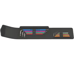 WERA 950/9 Hex-Plus Multicolour Imperial 1 Sada zástrčných klíčů / palcová / BlackLaser / 9 dílný
