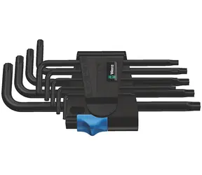 WERA 967/9 TX HF 1F Sada zástrčných klíčů s přidržovací funkcí / BlackLaser / 9 dílný