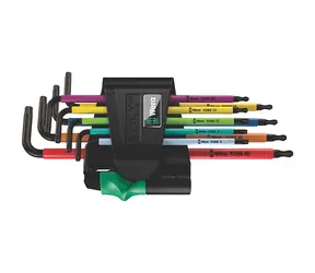 WERA 967/9 TX BO Multicolour 1 Sada zástrčných klíčů TORX BO Multicolour / BlackLaser / 9 dílný