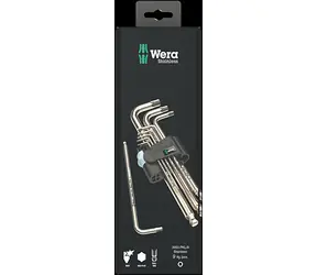 WERA 3950/9 Hex-Plus Stainless 1 SB Sada zástrčných klíčů / metrická / nerezová ocel / 9 dílný