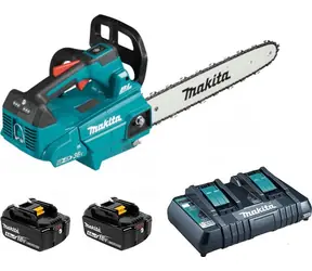 Makita DUC356PT2B / Aku řetězová pila / Délka lišty 35 cm / Šířka drážky 1.3 mm / 2x 5.0 Ah 