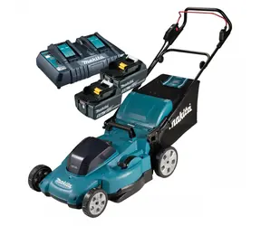 Makita DLM538Z / Aku Sekačka na trávu / 2x 18V / 3.000 ot-min / až 800 m2 / záběr 53 cm / koš 70 l / Bez aku