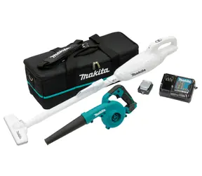 Makita CLX245SAX1/ Aku ofukovač UB100 & vysavač CL108FDZW / 12V / 2.0 Ah