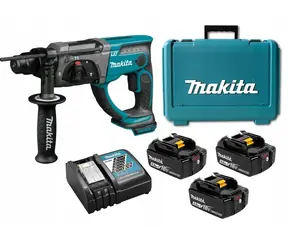Makita DHR202RTE3 / Aku Vrtací kladivo / 18V / 1200 ot-min / 4.000 úderů-min / 1.9J / SDS-Plus / 3x 5.0 Ah