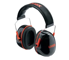 Uvex K3 2600003 černá-červená / Mušlové chrániče / náhlavní oblouk / SNR: 33 dB