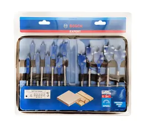 BOSCH 2608900336 / Sada frézovacích vrtáků do dřeva / 10-32 mm / 152mm / šestihran / 13 ks