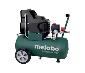 Metabo Basic 250-24 W / Bezolejový kompresor / 1500W / 24L / Tlak 8 bar / 220 l/min
