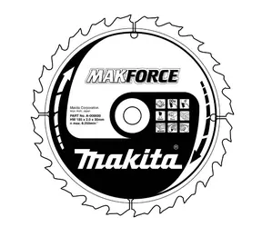 Makita Makforce MB-08224 / pilový kotouč na dřevo / průměr 190 x 30 mm / počet zubů 12