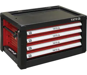 YATO YT-09152 červená / Skříňka dílenská 4 zásuvky / 690x465x400mm
