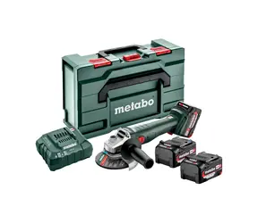 Metabo W 18 L 9-125 QUICK SET / Aku úhlová bruska / 18V / 3x4Ah / Průměr 125 mm / 8500 ot-min / metaBOX 