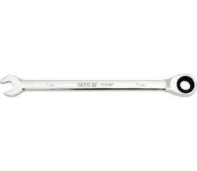 YATO YT-01907 / Klíč očkoplochý ráčnový 7 mm / 130 mm