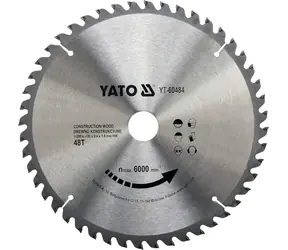 YATO YT-60484 / Pilový kotouč na dřevo / Průměr 250x30 mm / Šířka řezu 2.4 mm / Počet zubů 48