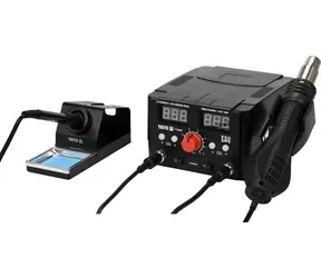 YATO YT-82458 / Pájecí stanice 2v1 s LED displejem / 750W & 75W / 100 - 480°C / 200 - 480°C