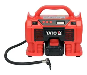 YATO YT-23247 / Bezolejový aku kompresor / 60W / Tlak 11 bar / 21 L za minutu / 18V / 3.0Ah 