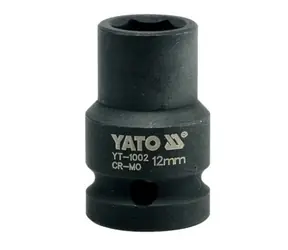 YATO YT-1002 / Nástavec 1/2" rázový šestihranný 12 mm / CrMo
