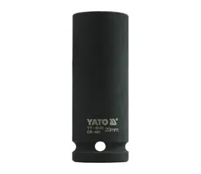 YATO YT-1040 / Nástavec 1/2" rázový šestihranný hluboký 20 mm / CrMo