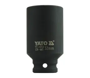 YATO YT-1052 / Nástavec 1/2" rázový šestihranný hluboký 32 mm / CrMo