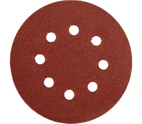 YATO YT-83454 / Brusný papír s otvory / Průměr 125 mm / Zrnitost 100 / Suchý zip / 5 ks