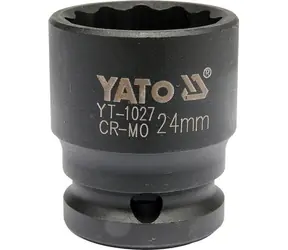 YATO YT-1027 / Nástavec 1/2" rázový dvanáctihranný 24 mm / CrMo