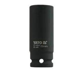 YATO YT-1042 / Nástavec 1/2" rázový šestihranný hluboký 22 mm / CrMo