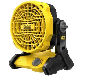Stanley V20 SFMCE001B / Aku ventilátor / 3 rychlosti / nastavitelný úhel / průměr 178mm