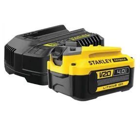 Stanley V20 4.0Ah startovací sada akumulátor + nabíječka / 18V / 1x 4.0 Ah